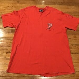 Vintage POLO RALPH LAUREN Made In USA Pocket Logo Single Stitch T-Shirt XL Red